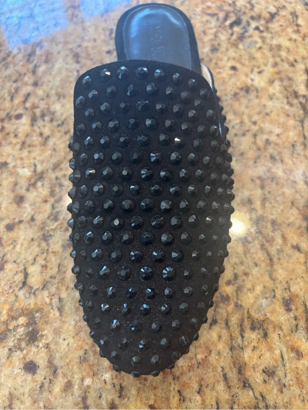 Michael Kors Black Studded Slip-On Mules